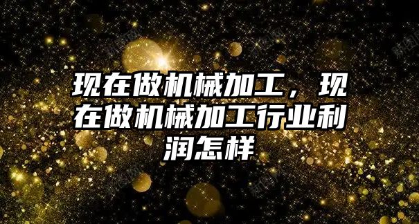 現(xiàn)在做機械加工,，現(xiàn)在做機械加工行業(yè)利潤怎樣