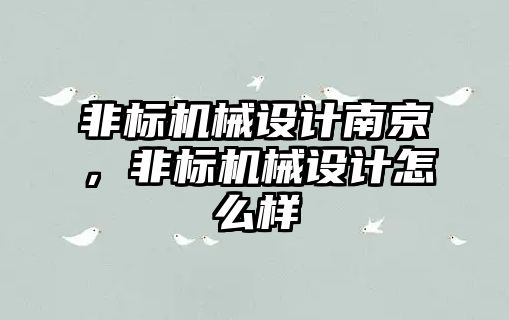 非標機械設計南京,，非標機械設計怎么樣