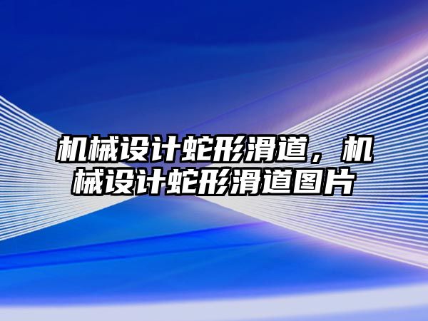 機械設計蛇形滑道,，機械設計蛇形滑道圖片