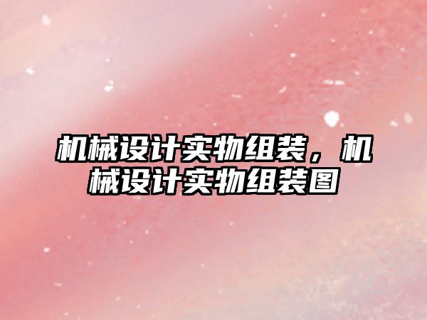 機械設計實物組裝,，機械設計實物組裝圖