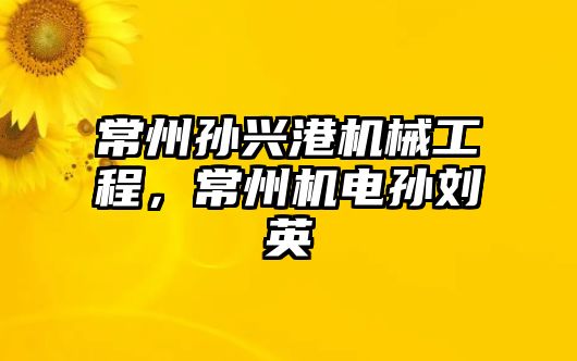 常州孫興港機械工程,，常州機電孫劉英