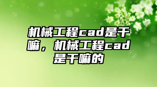 機械工程cad是干嘛,，機械工程cad是干嘛的