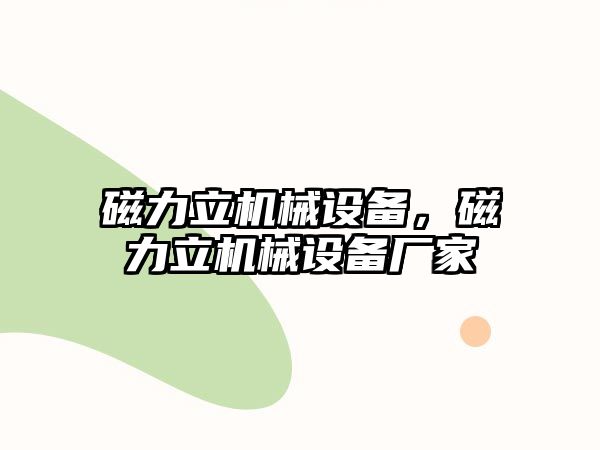 磁力立機械設(shè)備，磁力立機械設(shè)備廠家